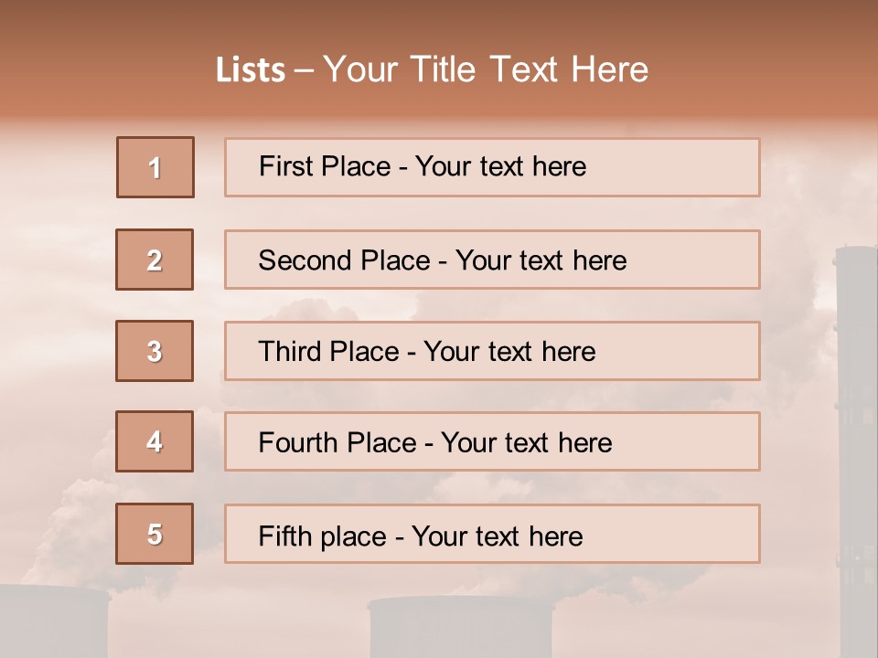 Energy Chimney Electricity PowerPoint Template