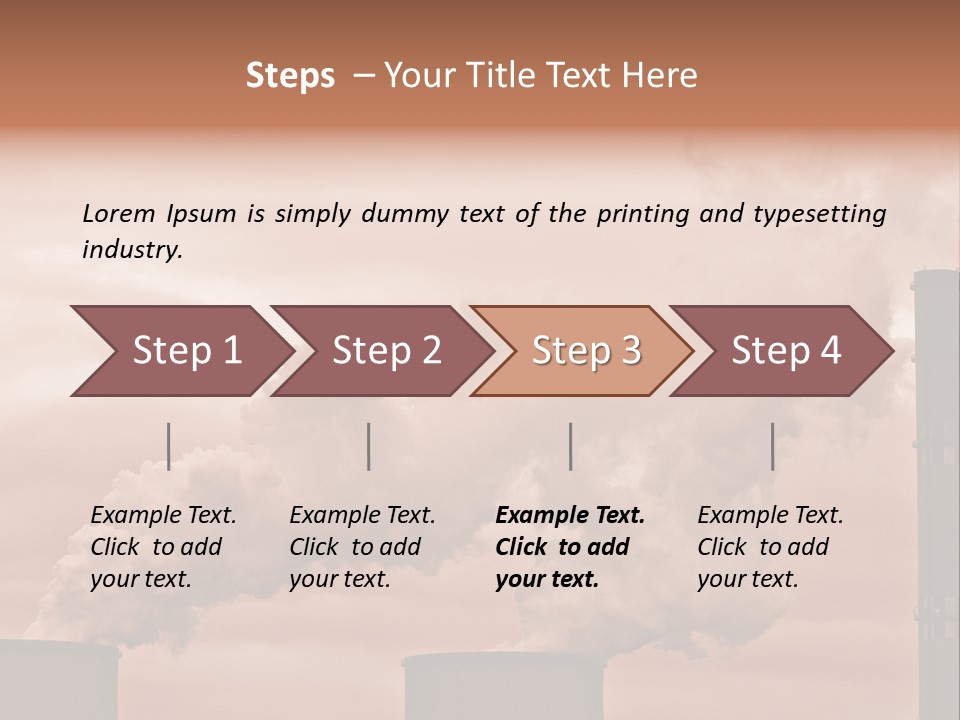 Energy Chimney Electricity PowerPoint Template