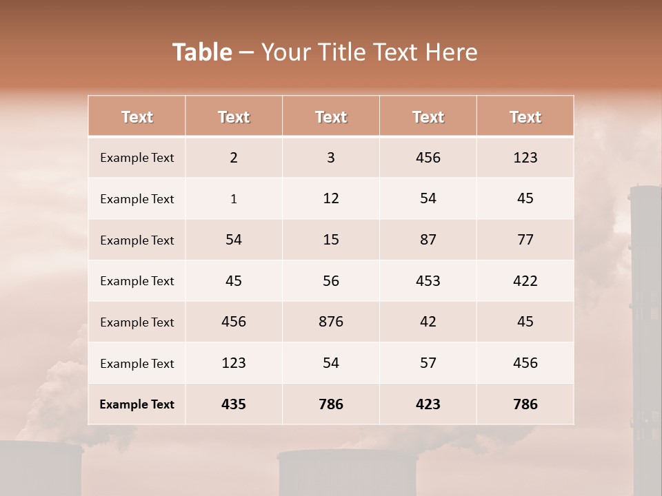 Energy Chimney Electricity PowerPoint Template