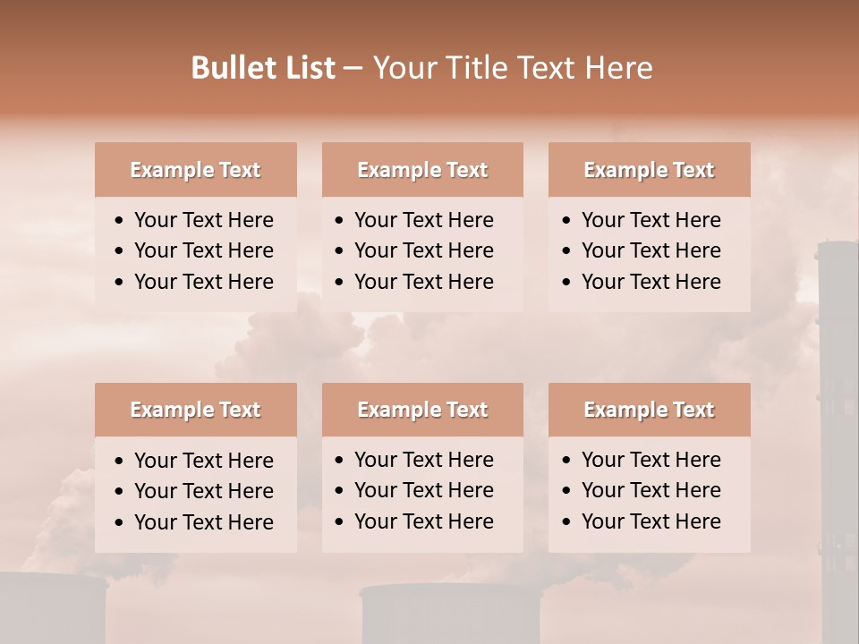 Energy Chimney Electricity PowerPoint Template