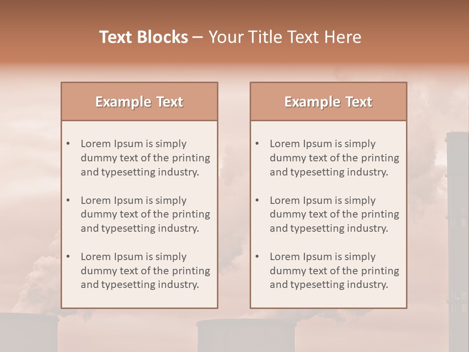 Energy Chimney Electricity PowerPoint Template