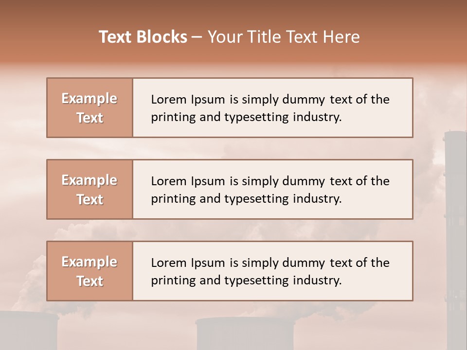 Energy Chimney Electricity PowerPoint Template