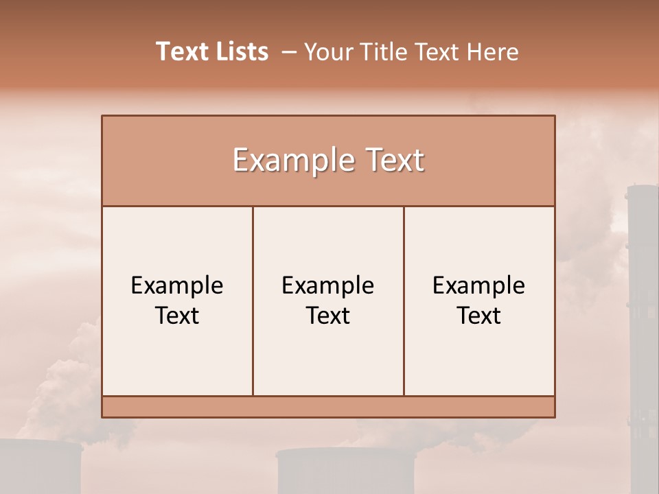Energy Chimney Electricity PowerPoint Template