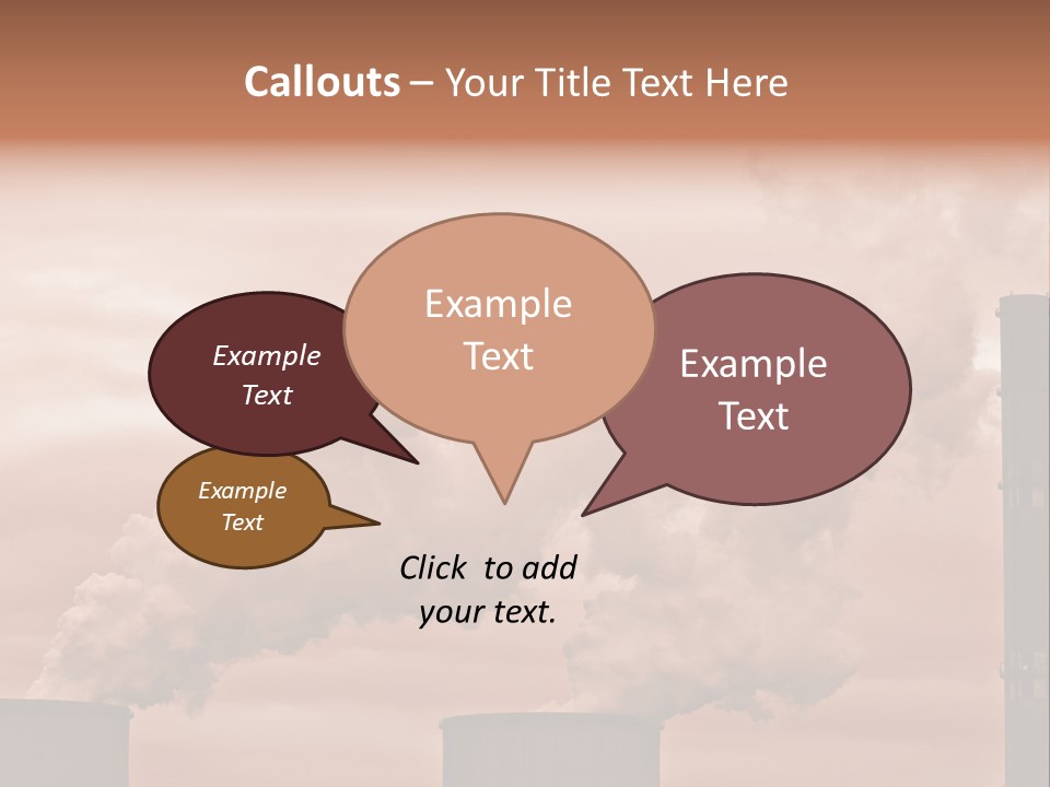 Energy Chimney Electricity PowerPoint Template