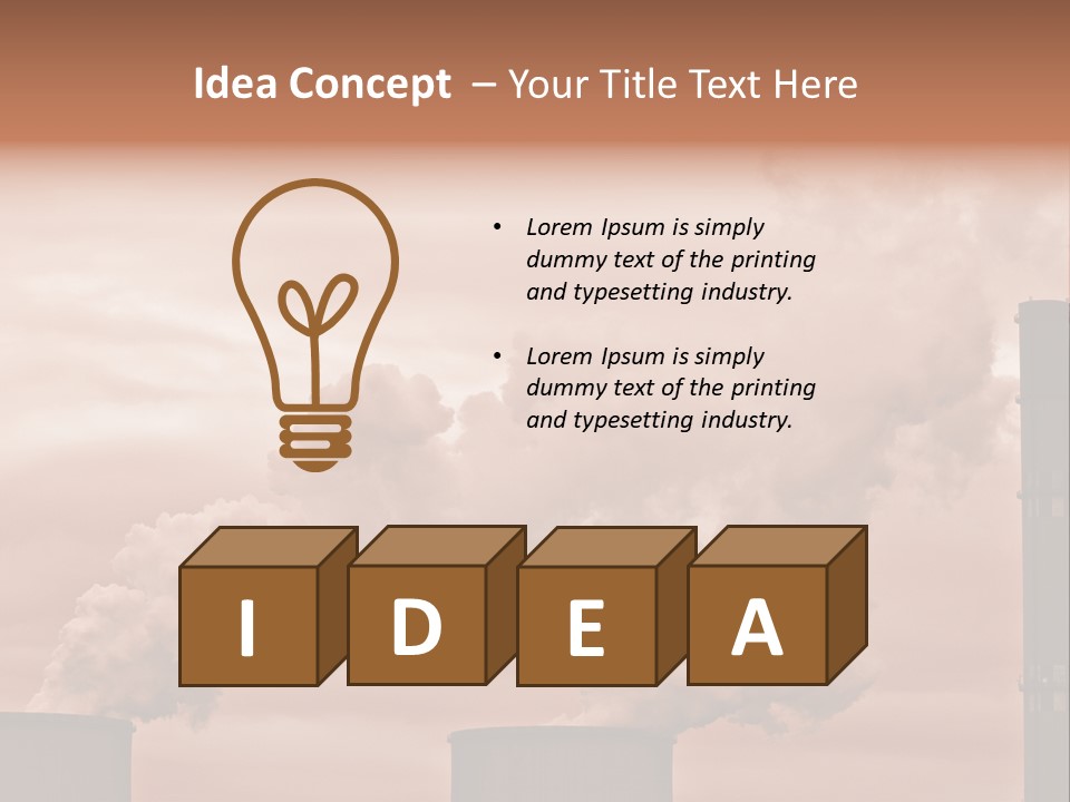 Energy Chimney Electricity PowerPoint Template