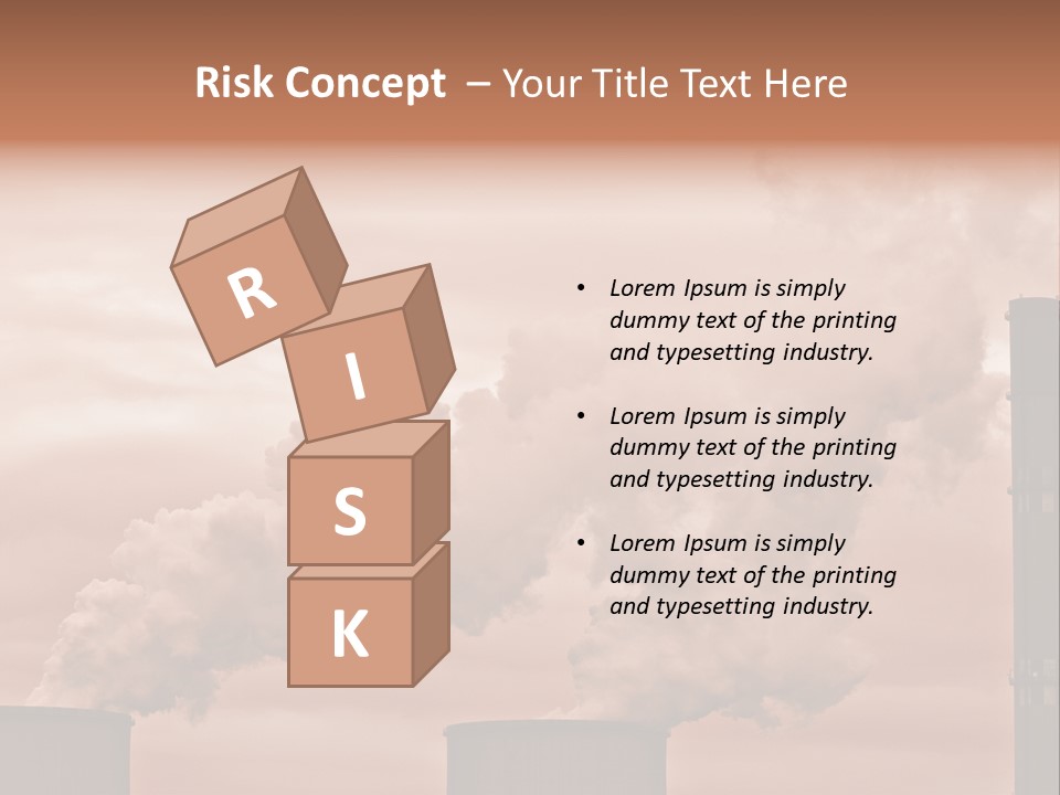 Energy Chimney Electricity PowerPoint Template