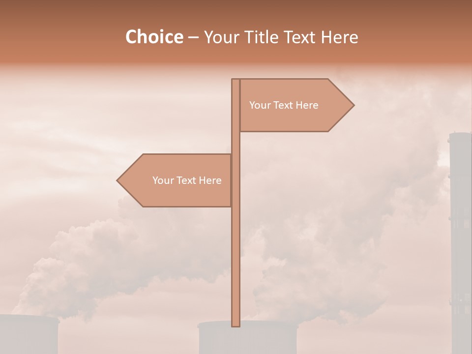 Energy Chimney Electricity PowerPoint Template