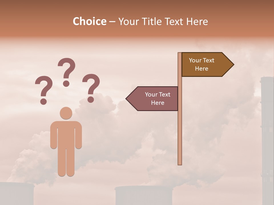 Energy Chimney Electricity PowerPoint Template