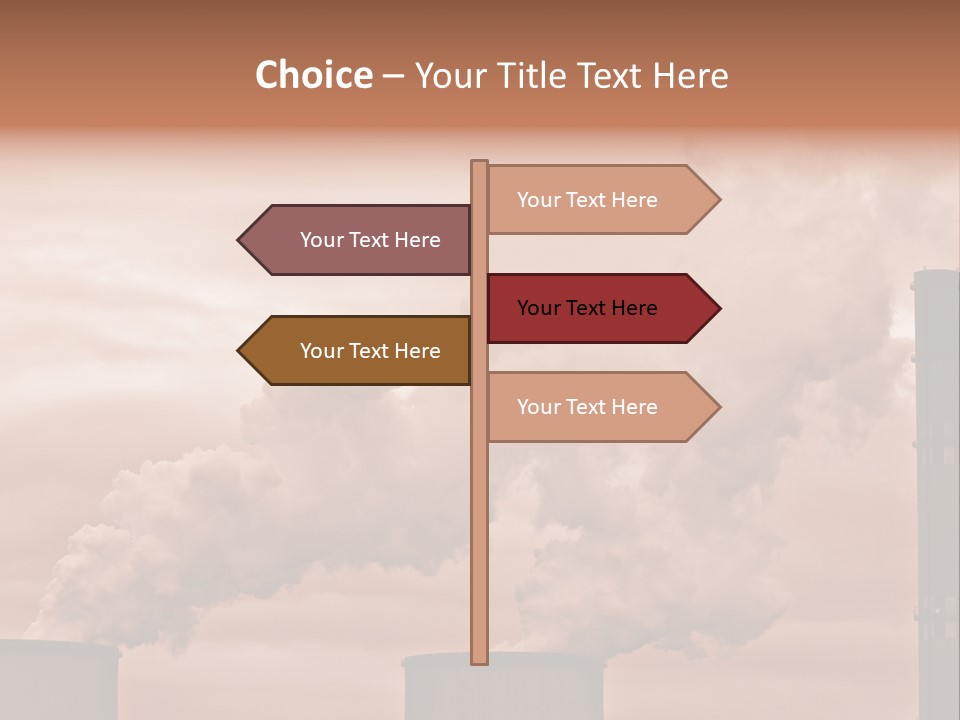 Energy Chimney Electricity PowerPoint Template