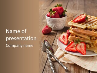 Knife Delicious Closeup PowerPoint Template