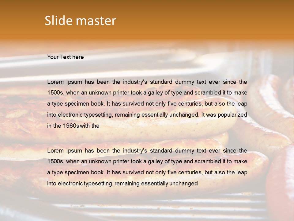 Grillen Meat Picnic PowerPoint Template