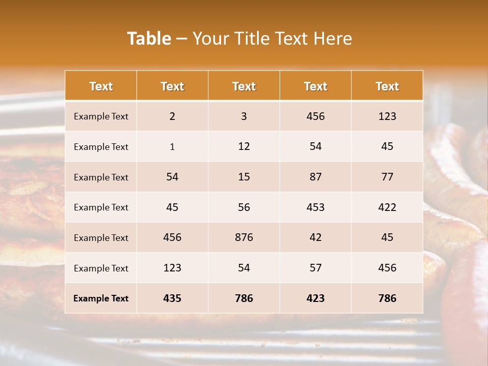 Grillen Meat Picnic PowerPoint Template