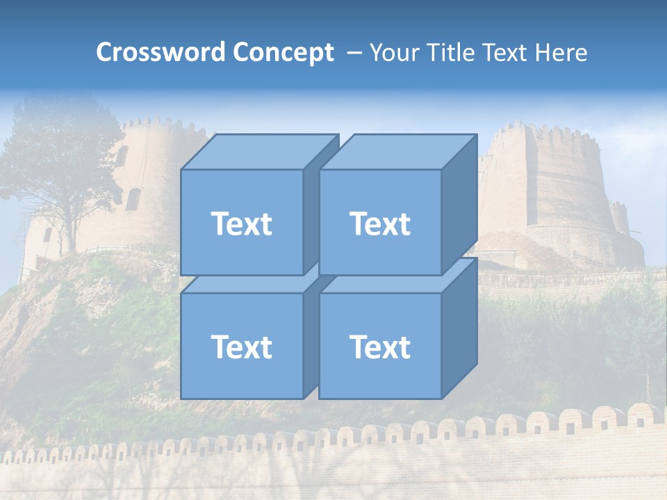 A Castle On Top Of A Hill With A Blue Sky In The Background PowerPoint Template