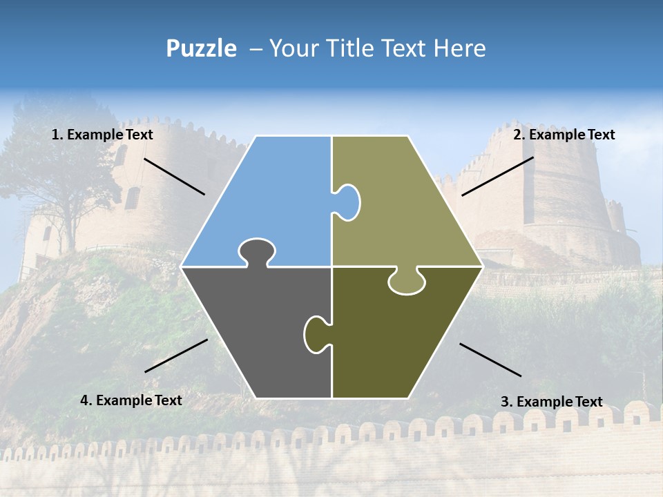 A Castle On Top Of A Hill With A Blue Sky In The Background PowerPoint Template