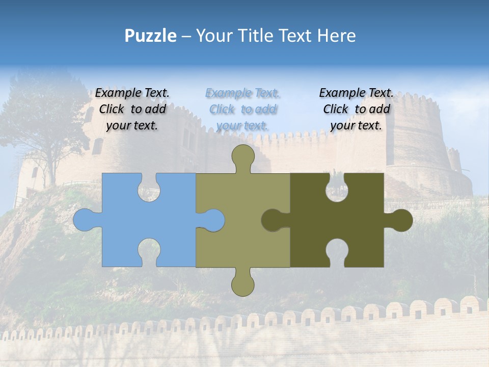 A Castle On Top Of A Hill With A Blue Sky In The Background PowerPoint Template