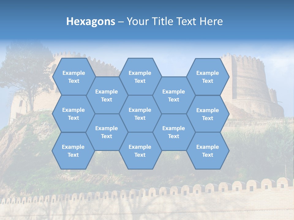 A Castle On Top Of A Hill With A Blue Sky In The Background PowerPoint Template