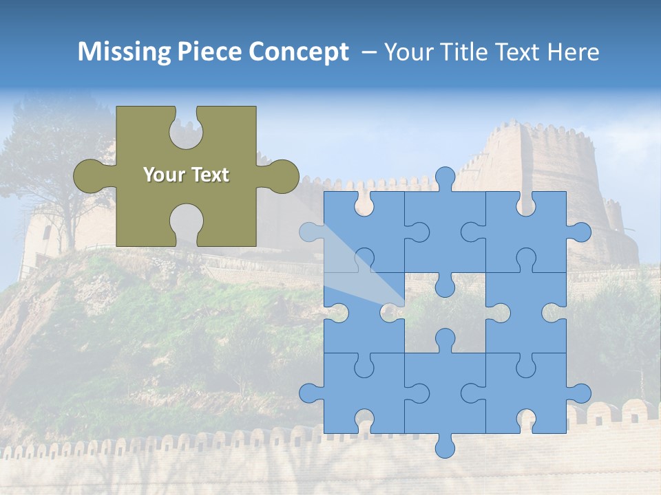A Castle On Top Of A Hill With A Blue Sky In The Background PowerPoint Template