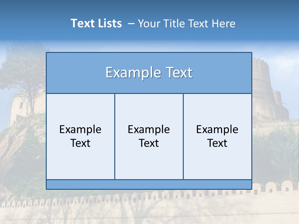 A Castle On Top Of A Hill With A Blue Sky In The Background PowerPoint Template