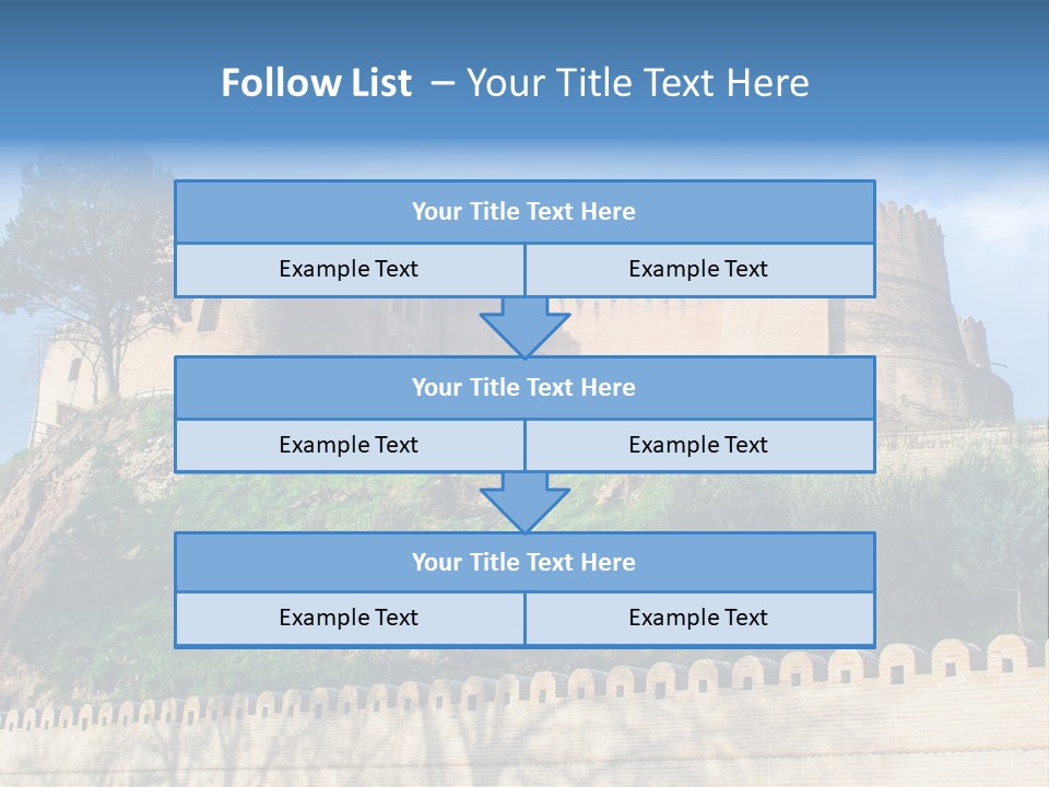 A Castle On Top Of A Hill With A Blue Sky In The Background PowerPoint Template