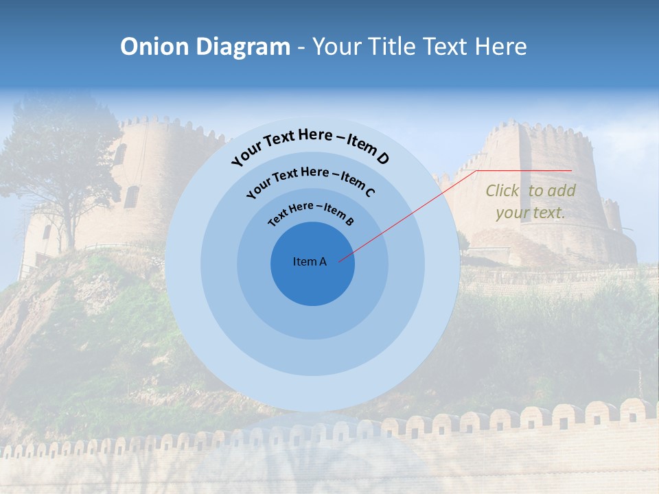 A Castle On Top Of A Hill With A Blue Sky In The Background PowerPoint Template