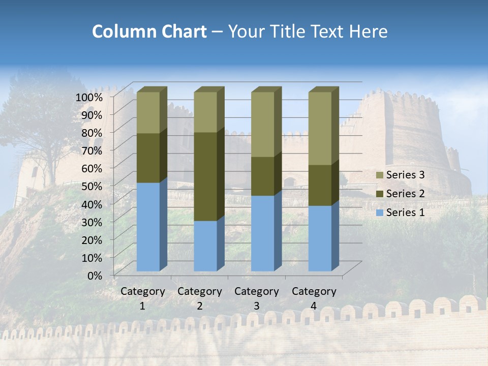 A Castle On Top Of A Hill With A Blue Sky In The Background PowerPoint Template
