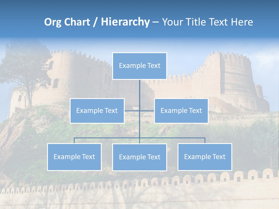 A Castle On Top Of A Hill With A Blue Sky In The Background PowerPoint Template