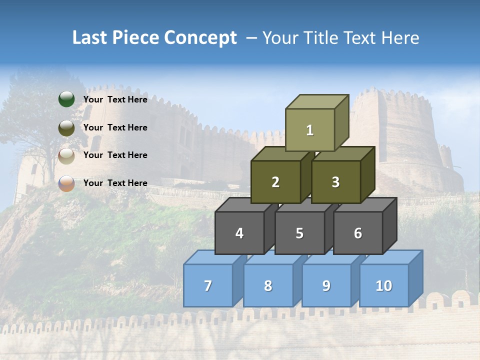 A Castle On Top Of A Hill With A Blue Sky In The Background PowerPoint Template