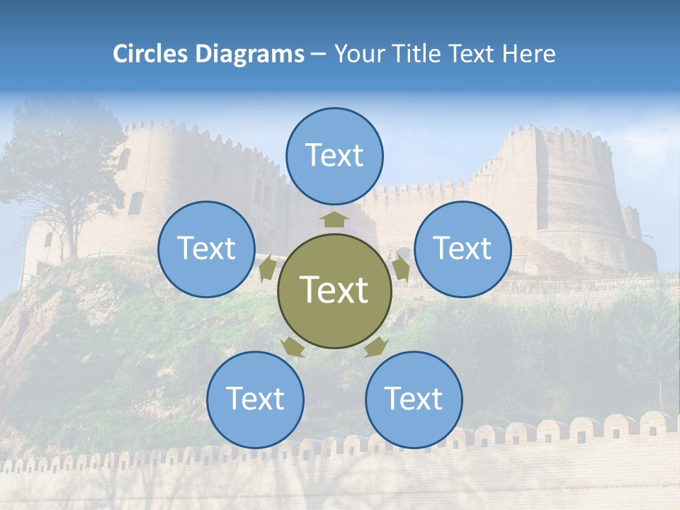 A Castle On Top Of A Hill With A Blue Sky In The Background PowerPoint Template