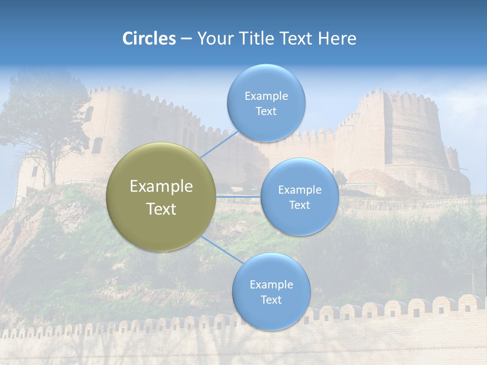 A Castle On Top Of A Hill With A Blue Sky In The Background PowerPoint Template