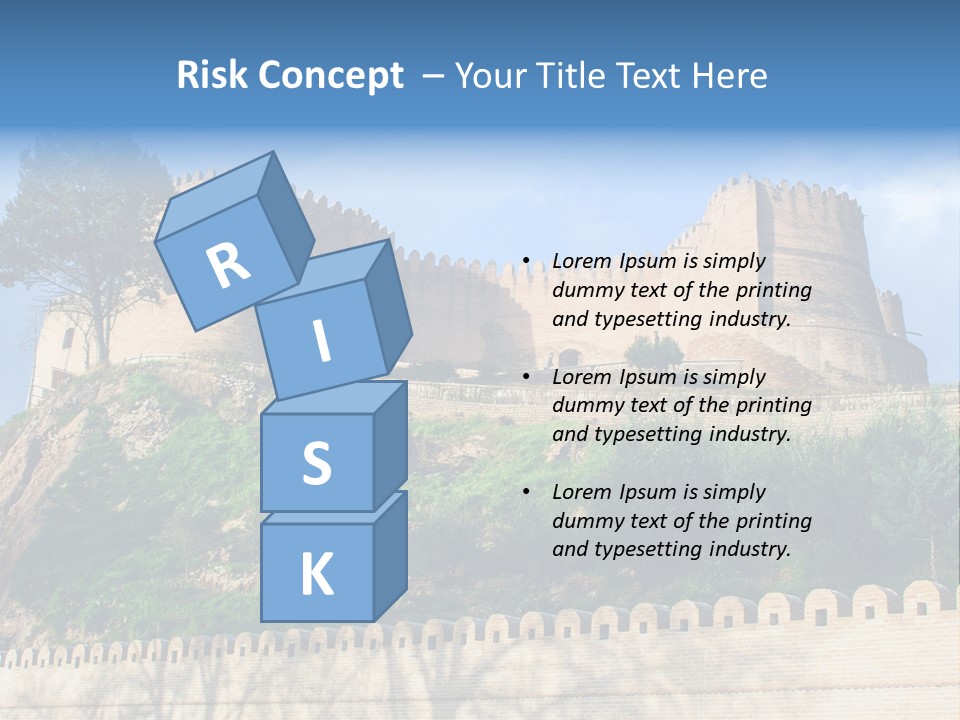 A Castle On Top Of A Hill With A Blue Sky In The Background PowerPoint Template