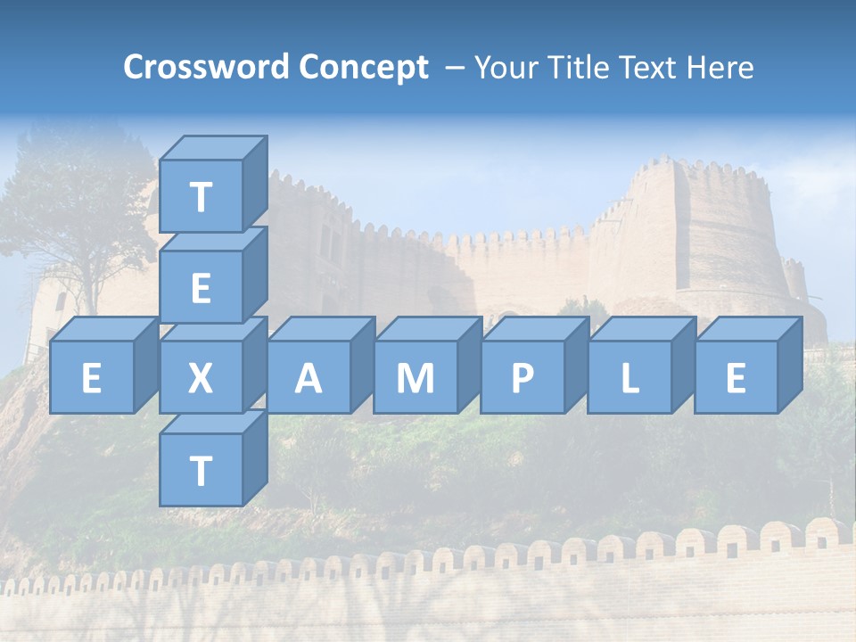 A Castle On Top Of A Hill With A Blue Sky In The Background PowerPoint Template