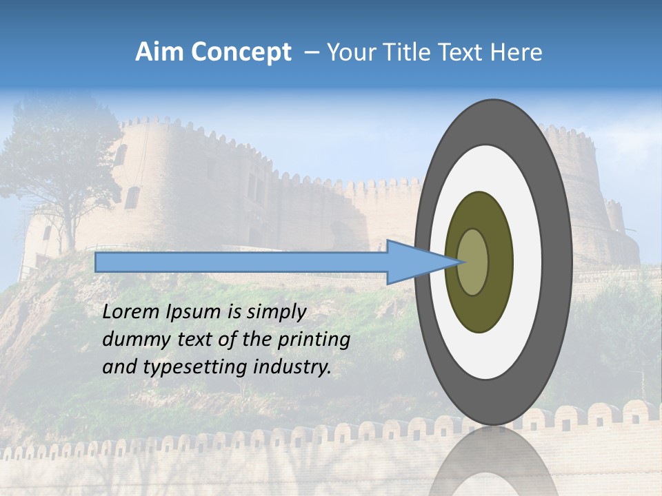 A Castle On Top Of A Hill With A Blue Sky In The Background PowerPoint Template