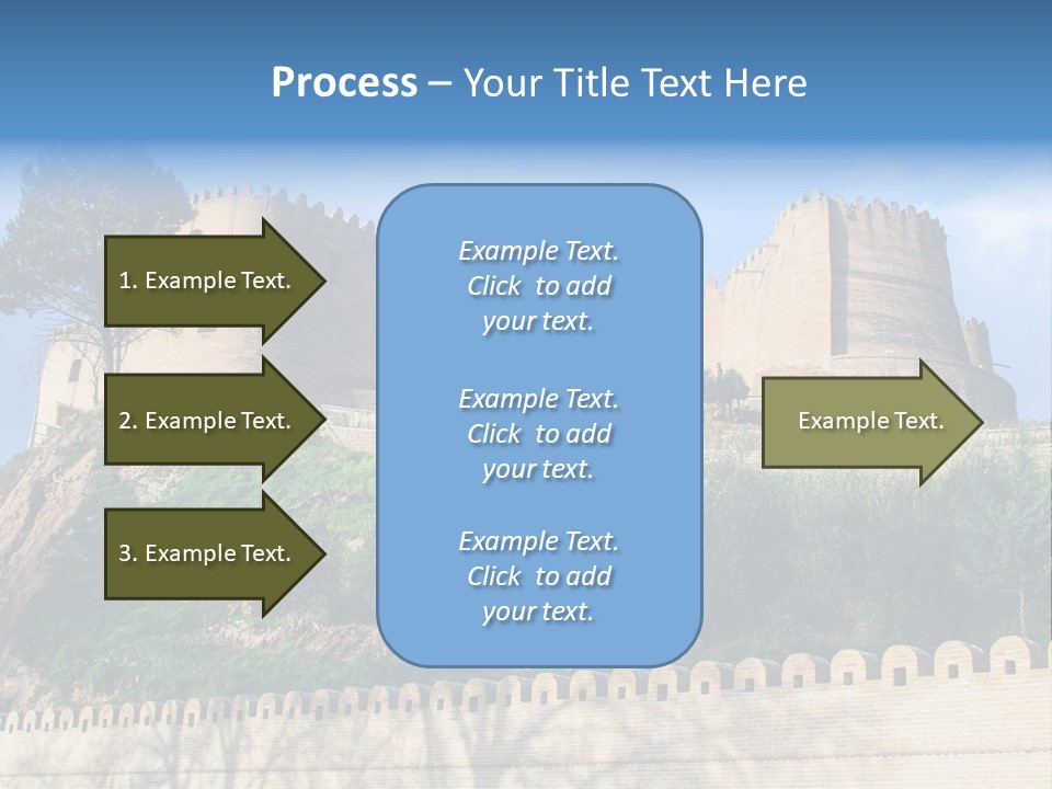A Castle On Top Of A Hill With A Blue Sky In The Background PowerPoint Template