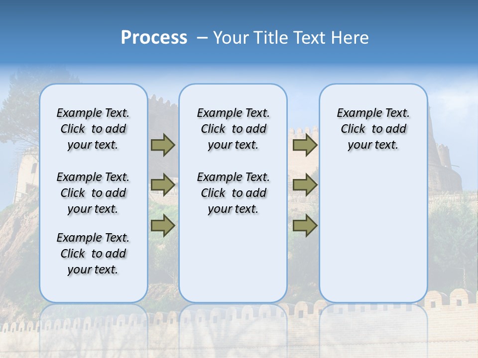 A Castle On Top Of A Hill With A Blue Sky In The Background PowerPoint Template