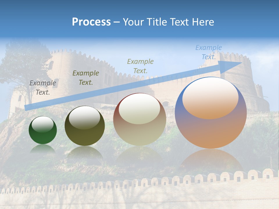 A Castle On Top Of A Hill With A Blue Sky In The Background PowerPoint Template