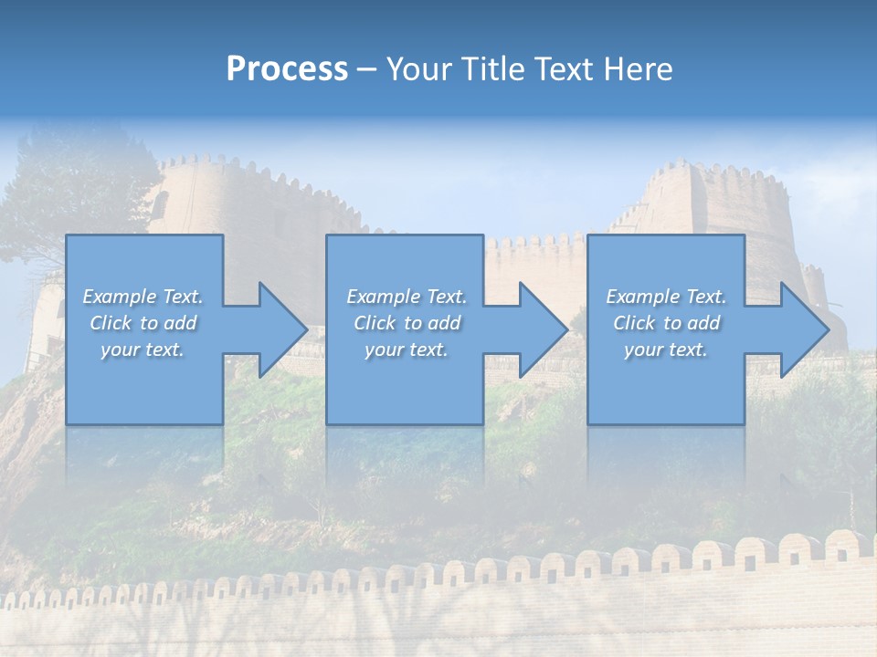 A Castle On Top Of A Hill With A Blue Sky In The Background PowerPoint Template