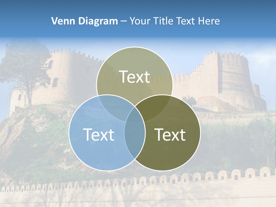 A Castle On Top Of A Hill With A Blue Sky In The Background PowerPoint Template