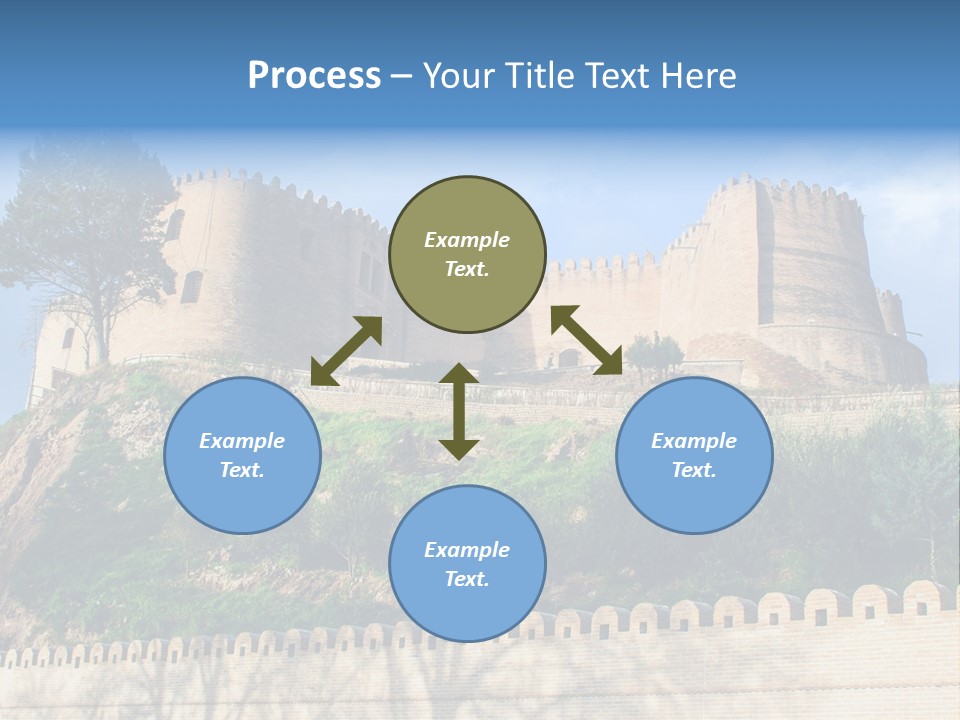 A Castle On Top Of A Hill With A Blue Sky In The Background PowerPoint Template