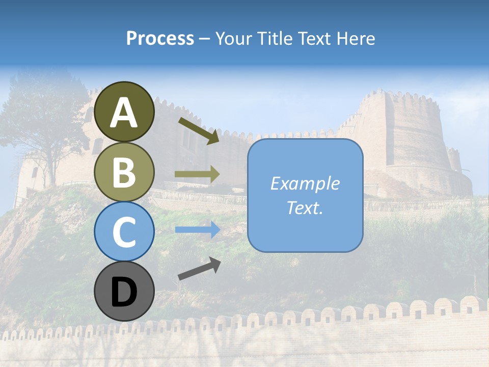 A Castle On Top Of A Hill With A Blue Sky In The Background PowerPoint Template