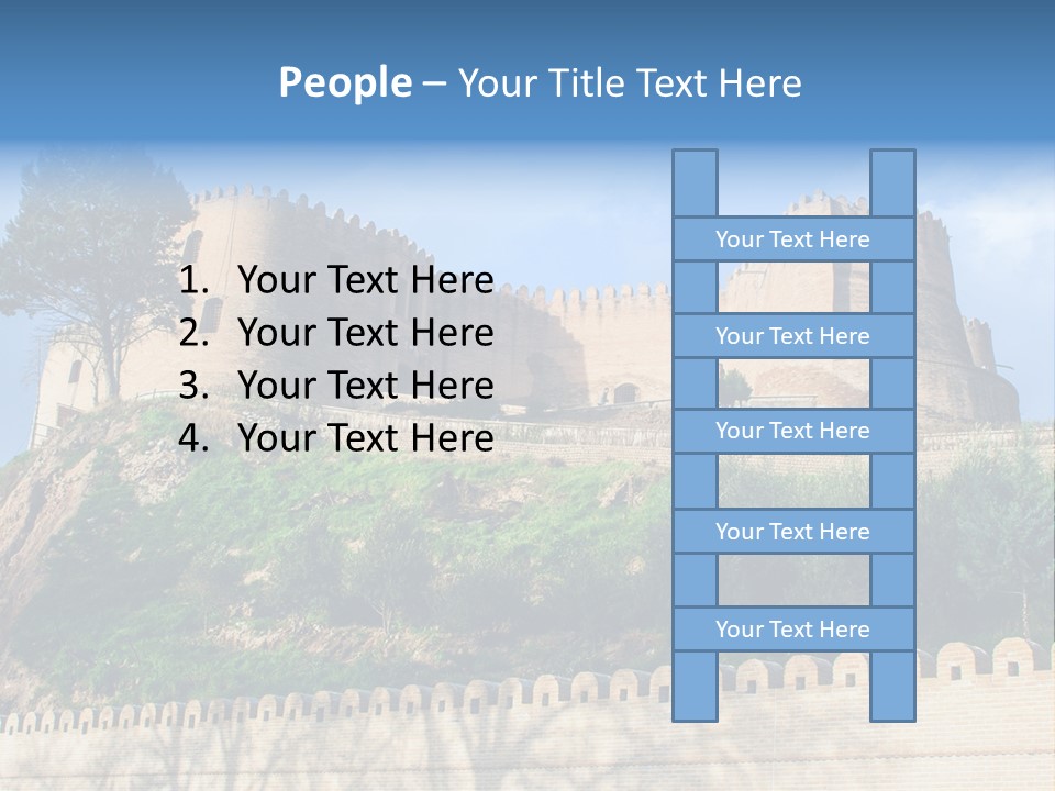A Castle On Top Of A Hill With A Blue Sky In The Background PowerPoint Template