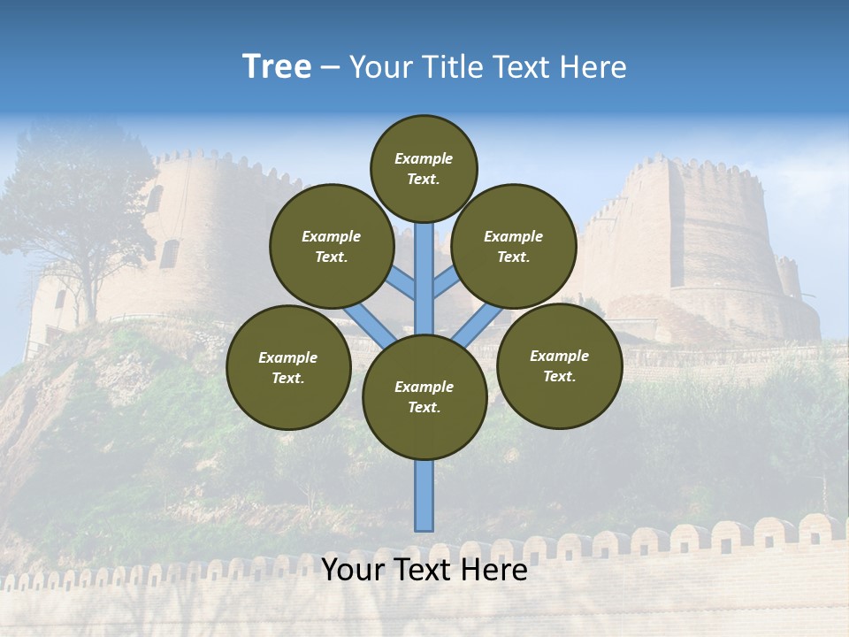 A Castle On Top Of A Hill With A Blue Sky In The Background PowerPoint Template