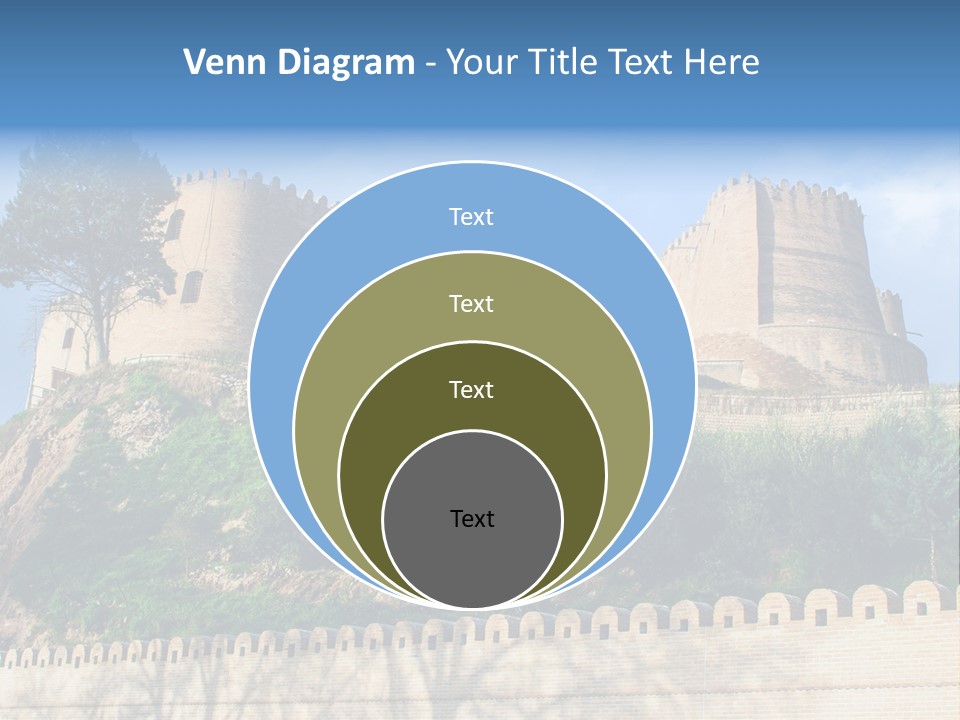 A Castle On Top Of A Hill With A Blue Sky In The Background PowerPoint Template