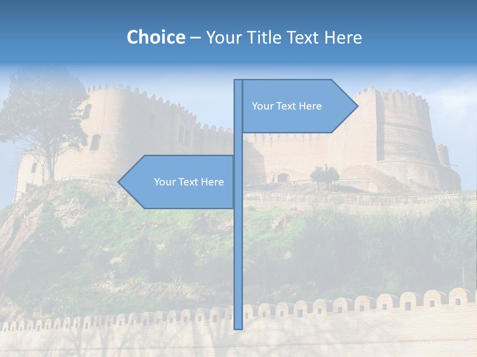 A Castle On Top Of A Hill With A Blue Sky In The Background PowerPoint Template