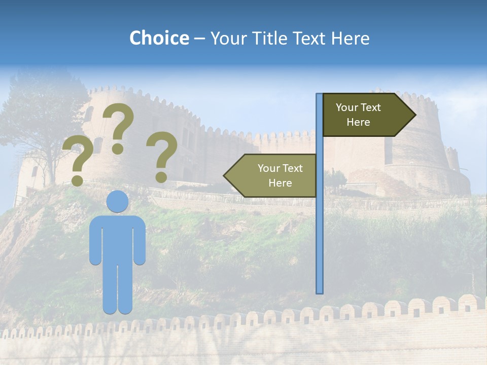 A Castle On Top Of A Hill With A Blue Sky In The Background PowerPoint Template