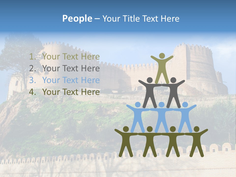 A Castle On Top Of A Hill With A Blue Sky In The Background PowerPoint Template