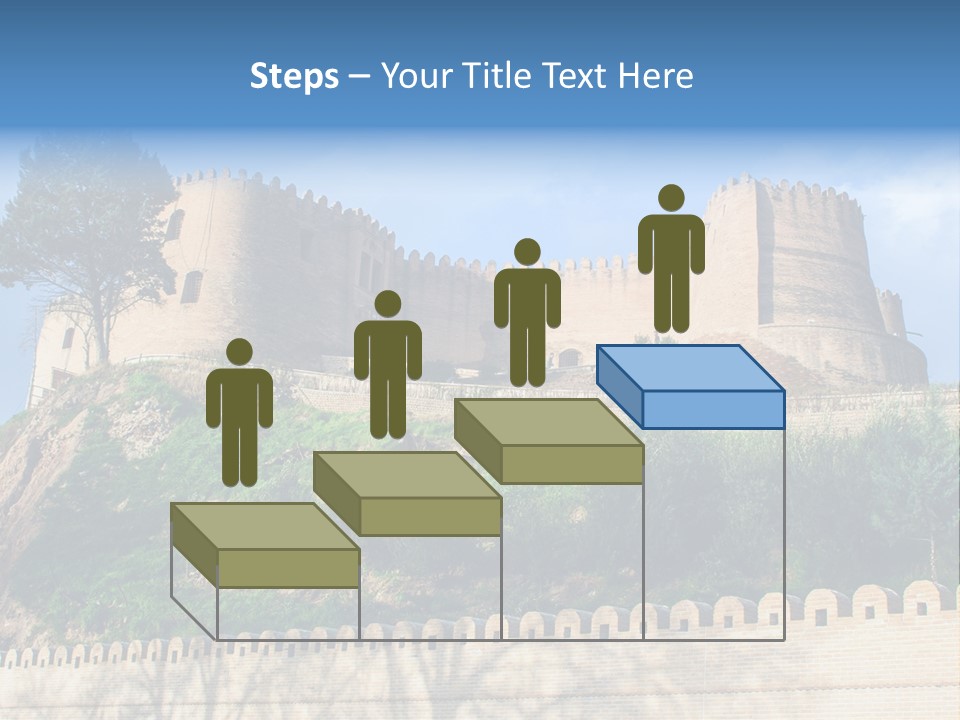 A Castle On Top Of A Hill With A Blue Sky In The Background PowerPoint Template