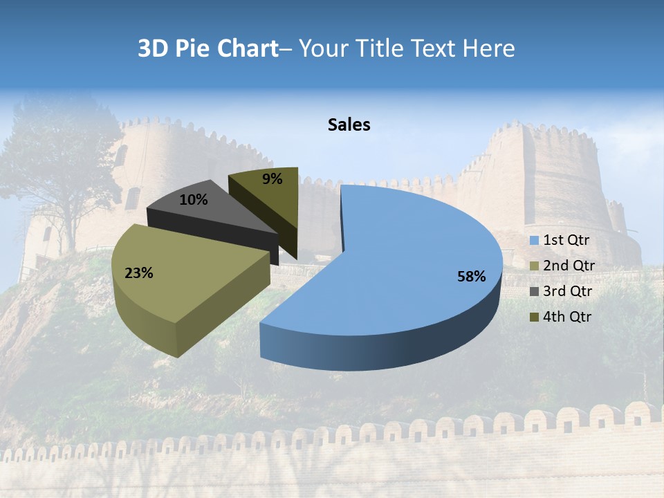 A Castle On Top Of A Hill With A Blue Sky In The Background PowerPoint Template