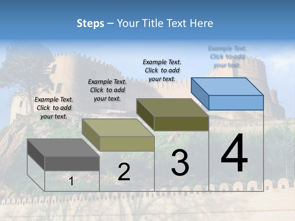 A Castle On Top Of A Hill With A Blue Sky In The Background PowerPoint Template