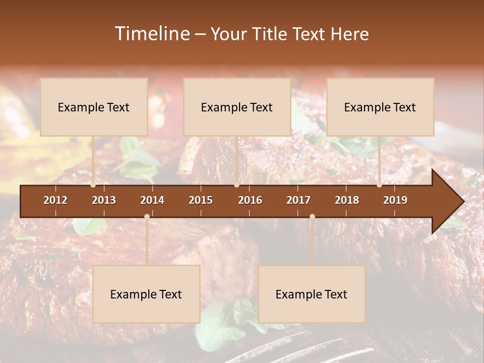 A Plate Of Steak And Vegetables On A Wooden Table PowerPoint Template