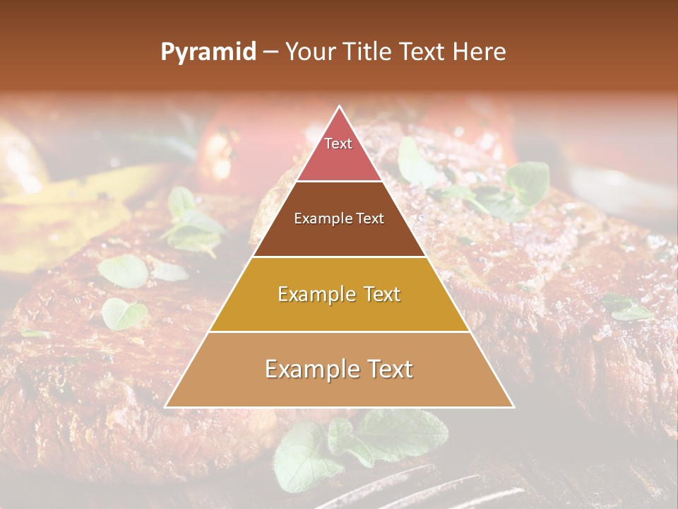 A Plate Of Steak And Vegetables On A Wooden Table PowerPoint Template